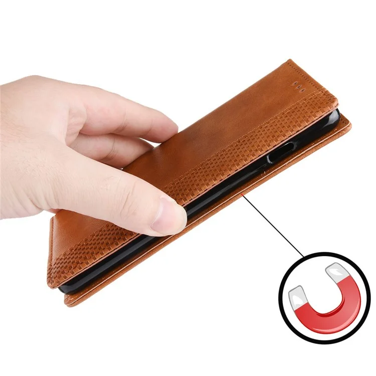 For Infinix Note 30 Pro 4G X678B Magnetic PU Leather Case Flip Stand Wallet Phone Cover - Brown