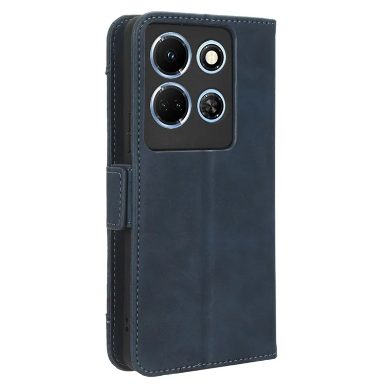 Para Infinix Note 30 5G X6711 Flip Stand Phone Case Múltiplos Slots para Cartões Capa de Carteira de Couro PU - Azul