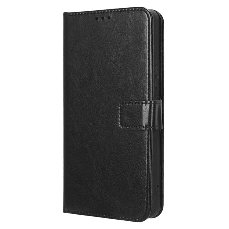 Per Infinix Note 30 5G X6711 Crazy Horse Texture Phone Case PU Leather Flip Stand Wallet Cover - Nero