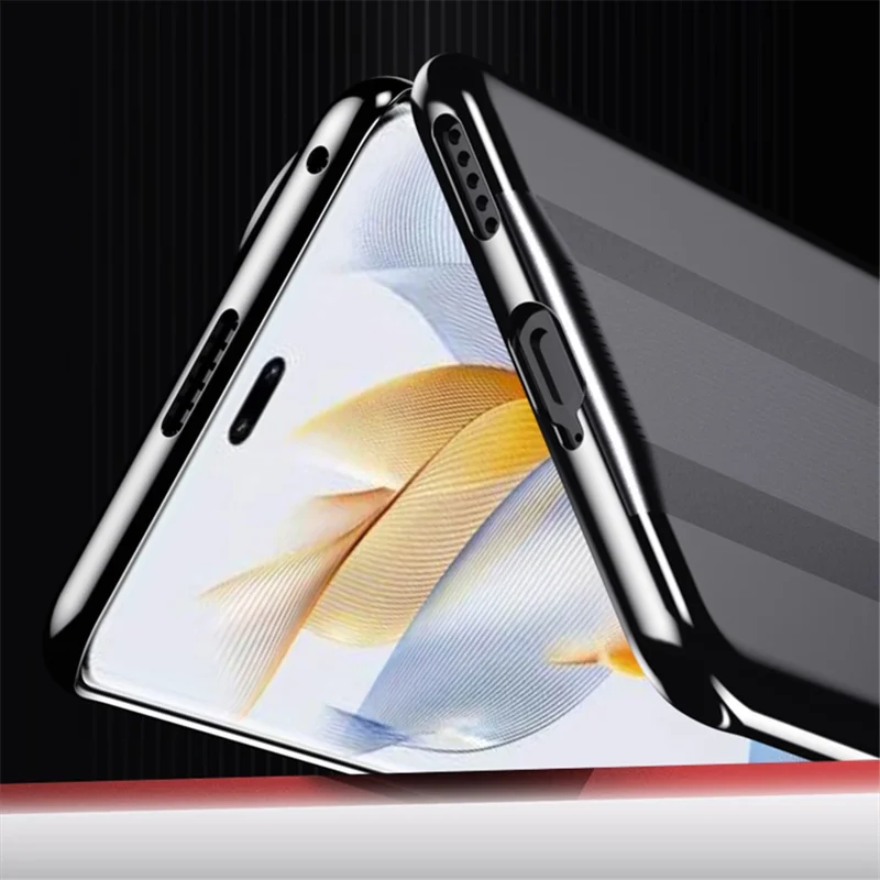 Coque de téléphone For Honor 90 Electroplated Hard PC Full Camera Protection Anti-Scratch Back Cover - Noir