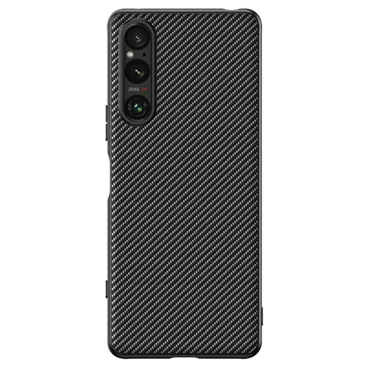 Für Sony Xperia 1 V Carbon Fiber Texture Handyhülle Ultra Slim Protective Cover - Schwarz