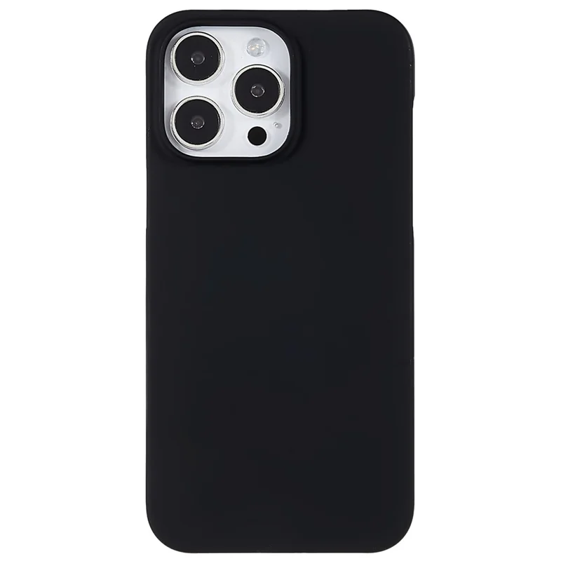 Para iPhone 15 Pro Max Capa de telefone celular revestida de borracha Capa de telefone protetora resistente a arranhões de PC - Preto