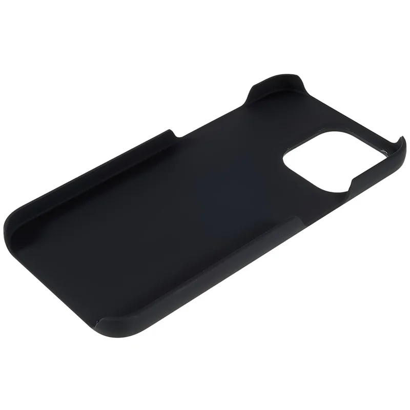 Para iPhone 15 Pro Max Capa de telefone celular revestida de borracha Capa de telefone protetora resistente a arranhões de PC - Preto