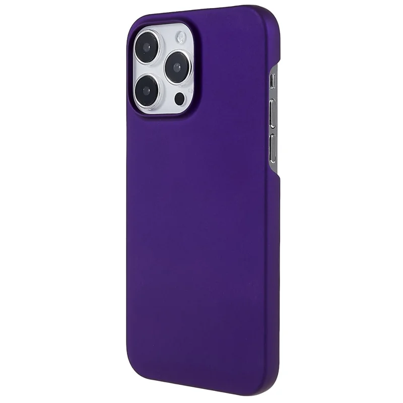 For iPhone 15 Pro Max Rubberized Cell Phone Case Scratch-resistant PC Protective Phone Cover - Purple
