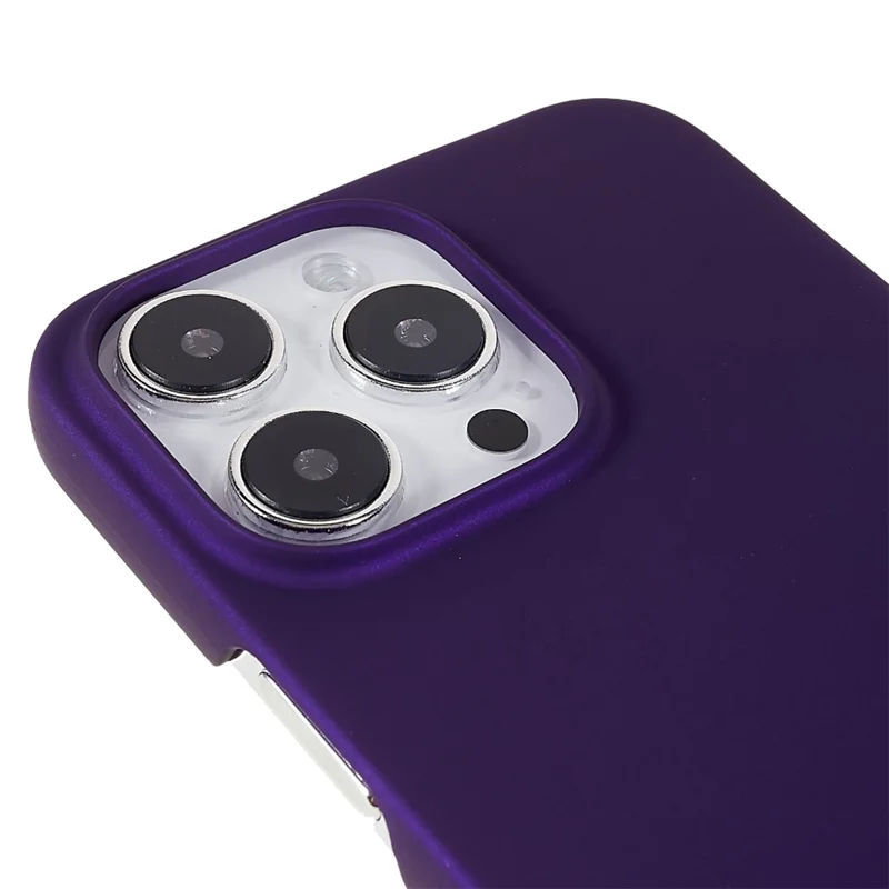 For iPhone 15 Pro Max Rubberized Cell Phone Case Scratch-resistant PC Protective Phone Cover - Purple
