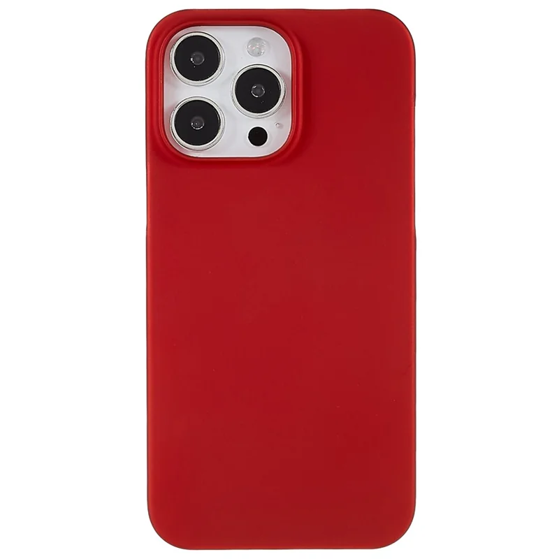 For iPhone 15 Pro Max Rubberized Cell Phone Case Scratch-resistant PC Protective Phone Cover - Red