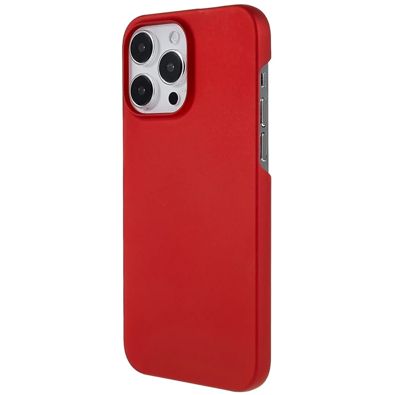 For iPhone 15 Pro Max Rubberized Cell Phone Case Scratch-resistant PC Protective Phone Cover - Red