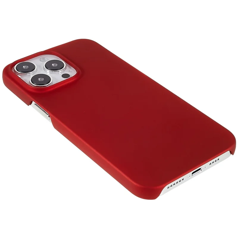 For iPhone 15 Pro Max Rubberized Cell Phone Case Scratch-resistant PC Protective Phone Cover - Red