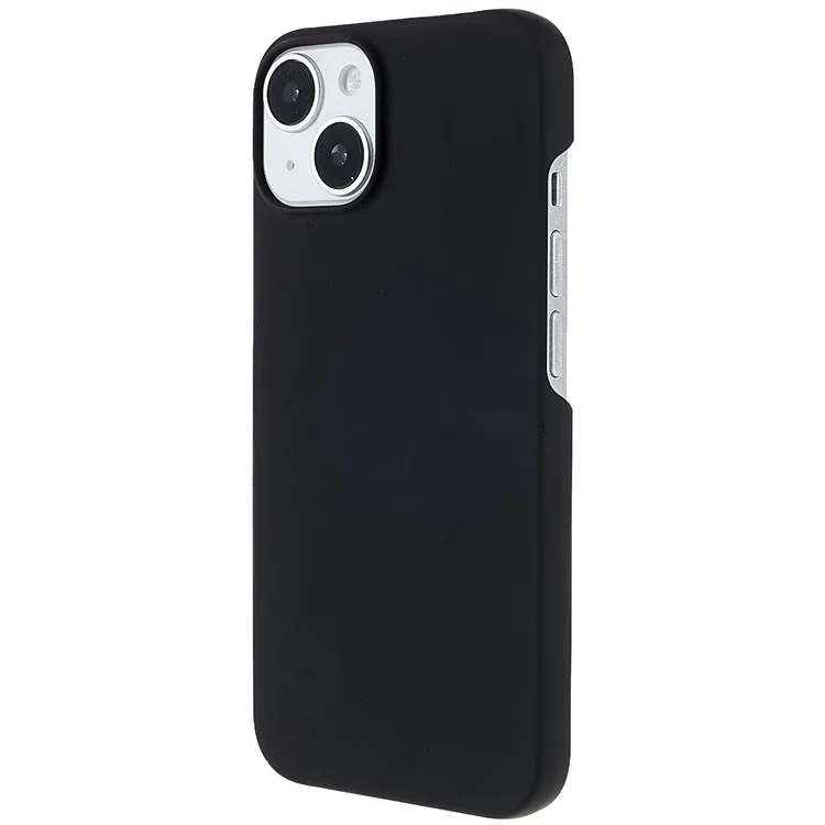 Rubberized Cell Phone Case for iPhone 15 , Scratch-resistant PC Protective Phone Cover - Black