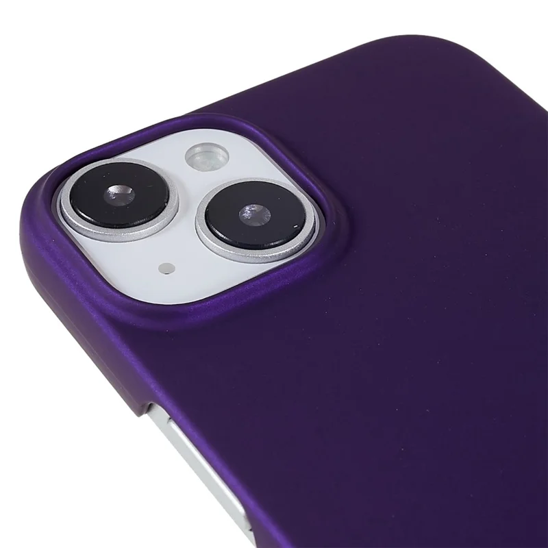 Gummiertes Handyhülle für iPhone 15, kratzfeste PC-Schutzhülle - Lila