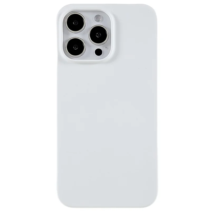 Custodia protettiva per iPhone 15 Pro, Custodia rigida in PC anti-graffio con finitura in gomma - Bianco