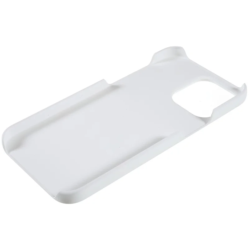 Custodia protettiva per iPhone 15 Pro, Custodia rigida in PC anti-graffio con finitura in gomma - Bianco