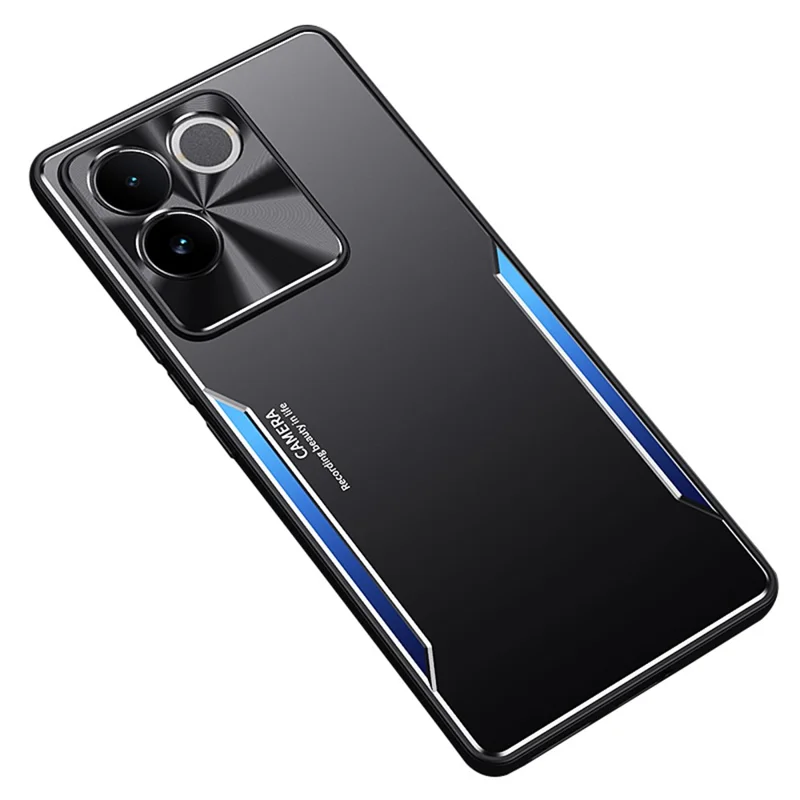Para vivo S17e 5G Aluminium Alloy + TPU Phone Case Shockproof Anti-Scratch Phone Cover Shell - Azul