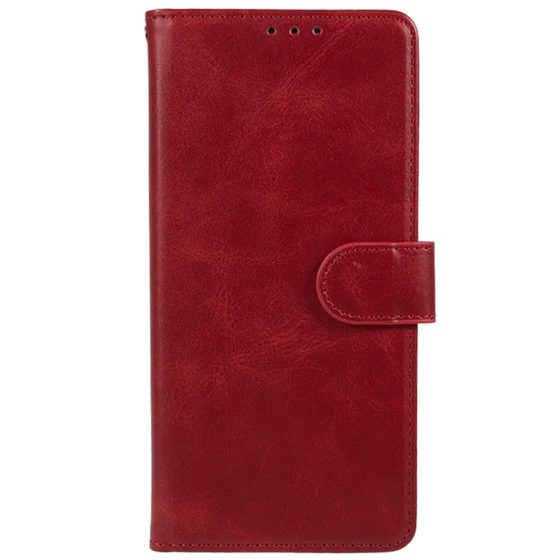 For Huawei P60 / P60 Pro Calf Texture Stand Cover Magnetic Clasp Leather Wallet Phone Case - Red