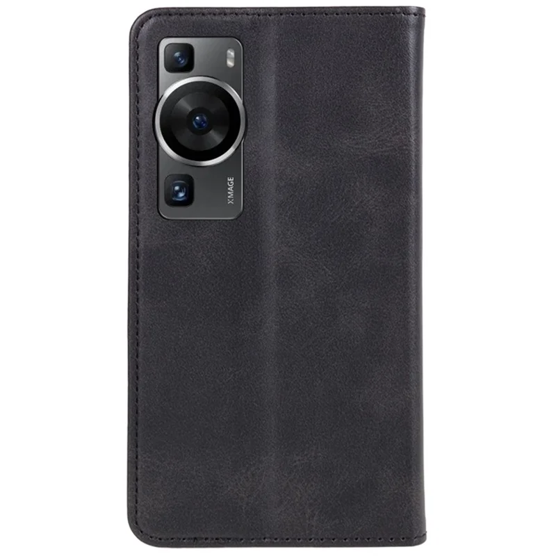 Для Huawei P60 / P60 Pro Calf Texture PU Leather Case Business Style Wallet Stand Phone Cover - Черный