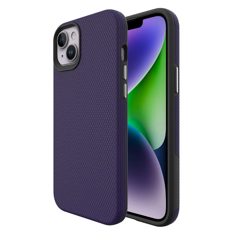 Four Corner Anti-drop Phone Case for iPhone 15 , TPU+PC Protective Phone Cover - Purple
