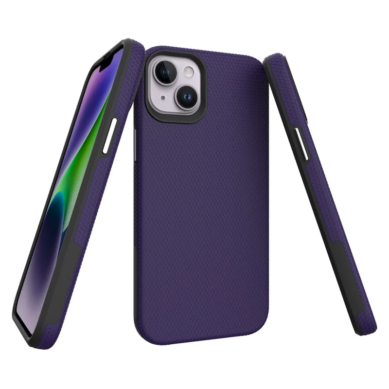 Four Corner Anti-drop Phone Case for iPhone 15 , TPU+PC Protective Phone Cover - Purple