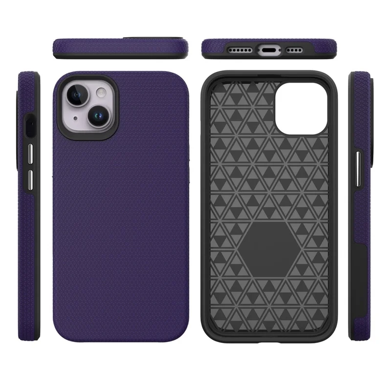 Four Corner Anti-drop Phone Case for iPhone 15 , TPU+PC Protective Phone Cover - Purple