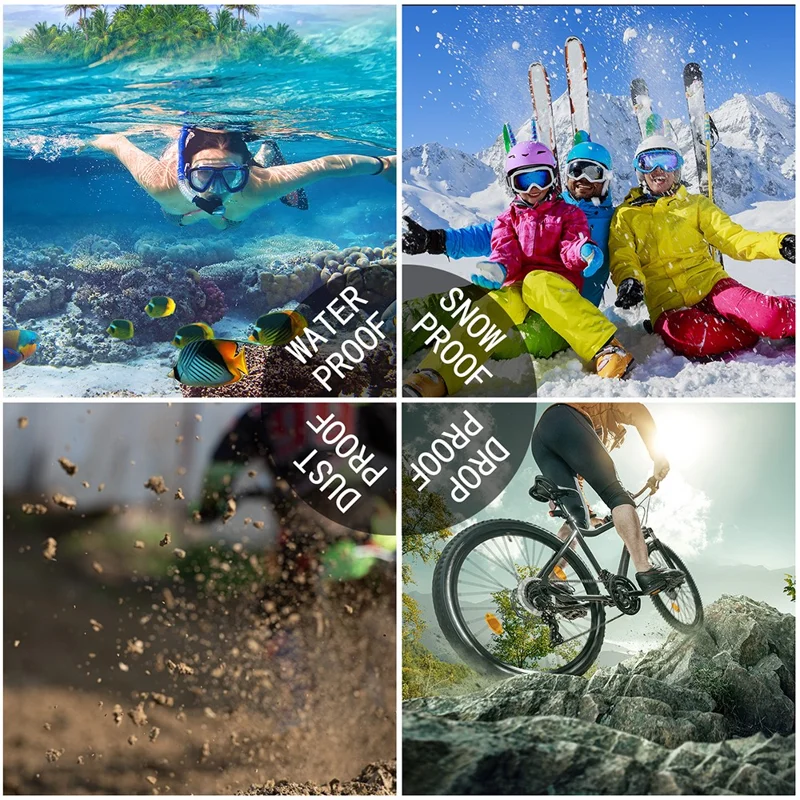 SHELLBOX Dot+ Series Magnetic Phone Case for iPhone 15 Plus IP68 Waterproof PC+TPU Clear Cover Compatible with MagSafe - Blue