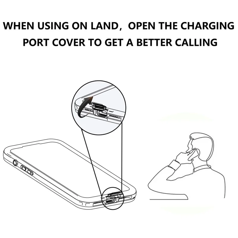 SHELLBOX سلسلة Dot+ مقاومة للماء وفق تصنيف IP68 لهاتف iPhone 15 Pro، غطاء شفاف مغناطيسي من مادة PC+TPU، متوافق مع MagSafe - أسود