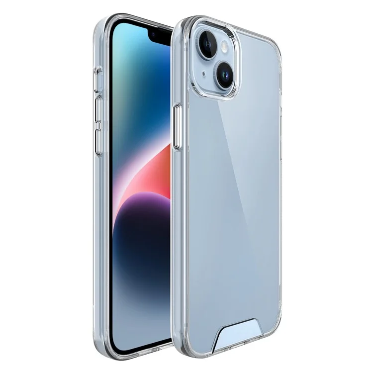 Space Series Clear Case para iPhone 15, Capa de Telefone Anti-amarelecimento de Grau Militar TPU+PC Anti-queda