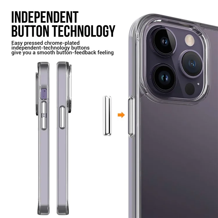 Космическая серия для iPhone 15 Pro Max Anti-yellowing Clear TPU+PC Phone Case Military Grade Drop-proof Cover