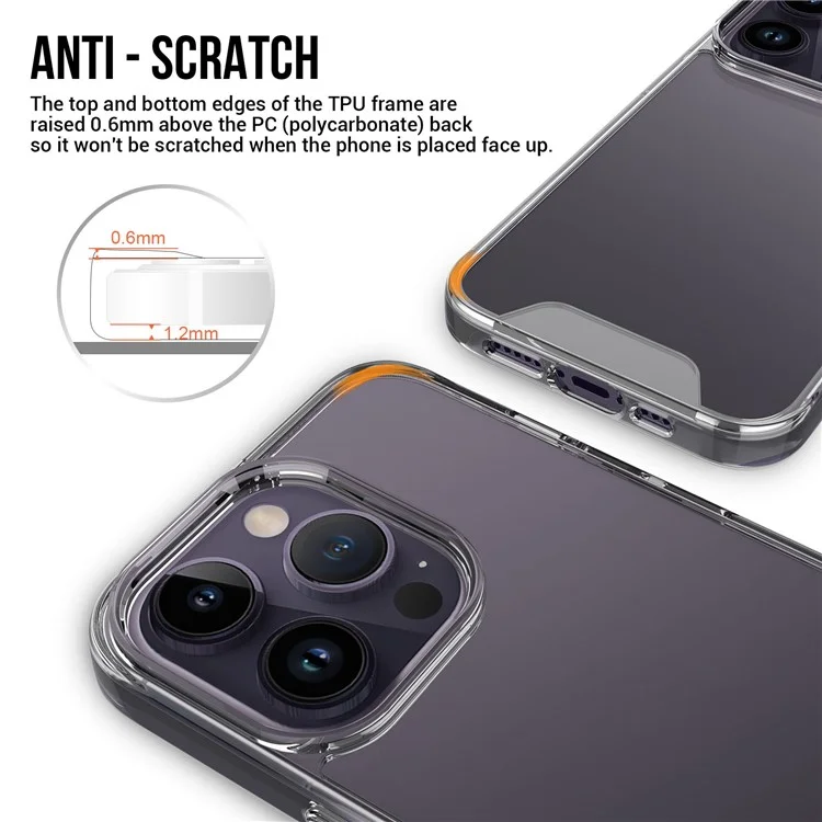 Космическая серия для iPhone 15 Pro Max Anti-yellowing Clear TPU+PC Phone Case Military Grade Drop-proof Cover