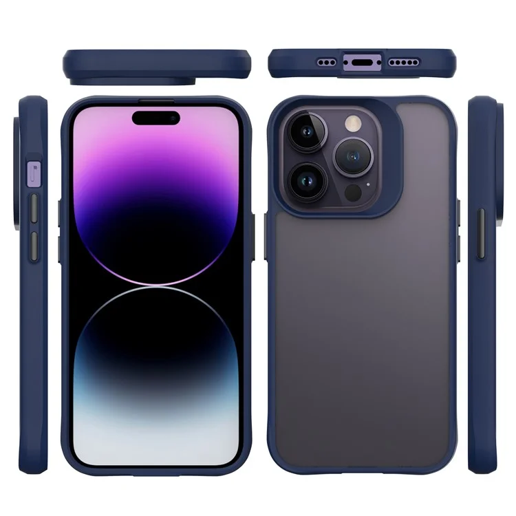 Combat X Mode Series for iPhone 15 Pro Max Four Corner Anti-drop Case TPU + PC Anti-scratch Phone Cover - Blue