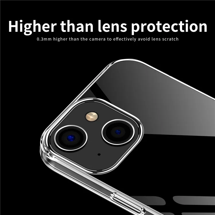 Custodia telefonica flessibile in TPU trasparente MOFI per iPhone 15 Plus, Cover posteriore antigraffio per telefono