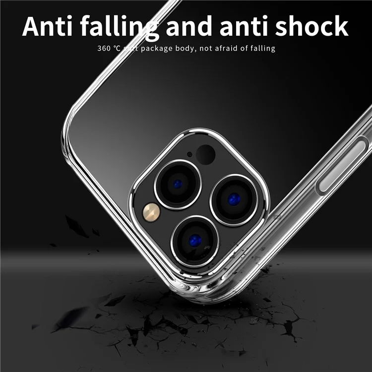 MOFI Transparent Phone Case for iPhone 15 Pro , Soft TPU Anti-drop Protective Phone Cover