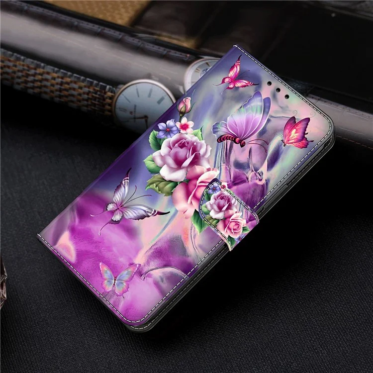 Per Xiaomi 13 3D Pattern Printing Wallet Case PU Leather Stand Flip Protective Phone Cover - Farfalle / Fiori