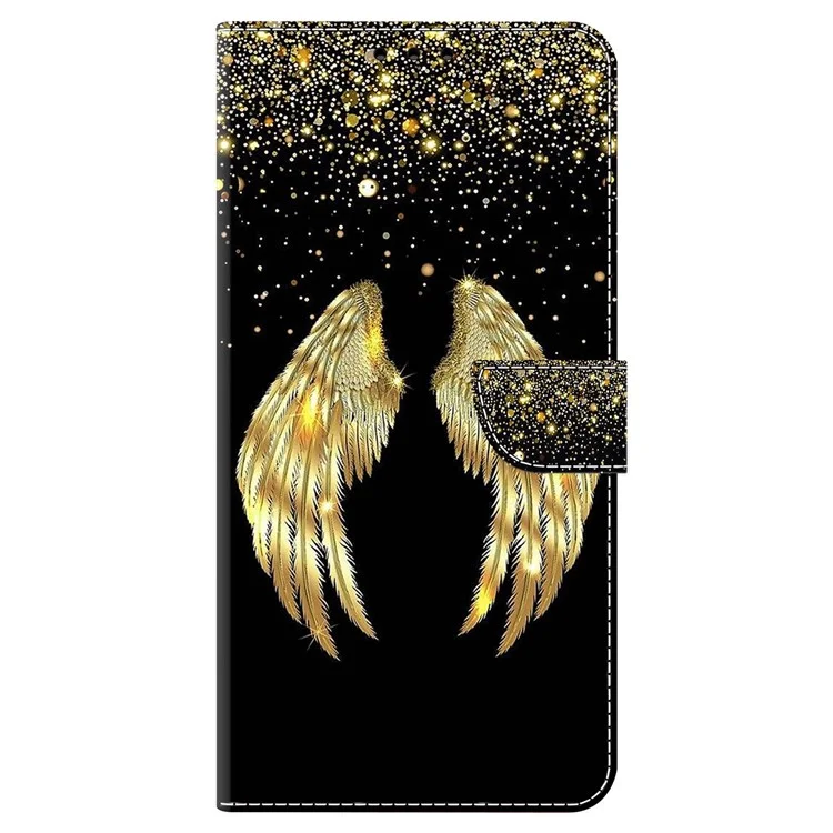 Чехол для Xiaomi 13 Lite / Civi 2 5G из искусственной кожи с 3D-принтом, откидной, с бумажником - Золотое крыло