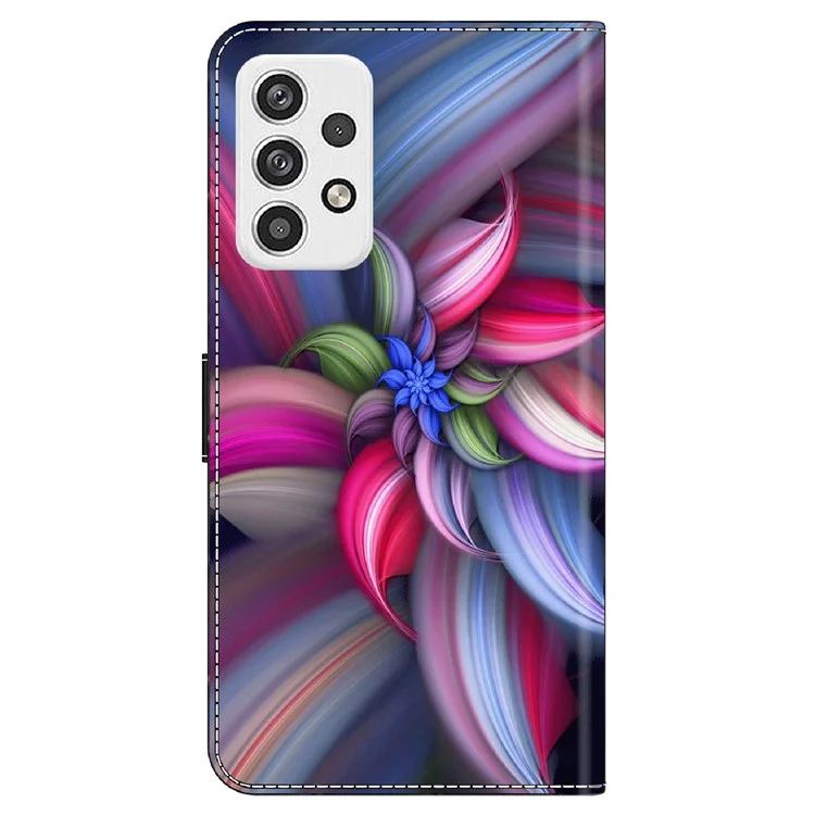 Für Samsung Galaxy A23 5G (Globale Version) Leder-Flip-Case mit bedrucktem 3D-Muster, Standfunktion, Brieftasche, Handyhülle - Bunte Blumen