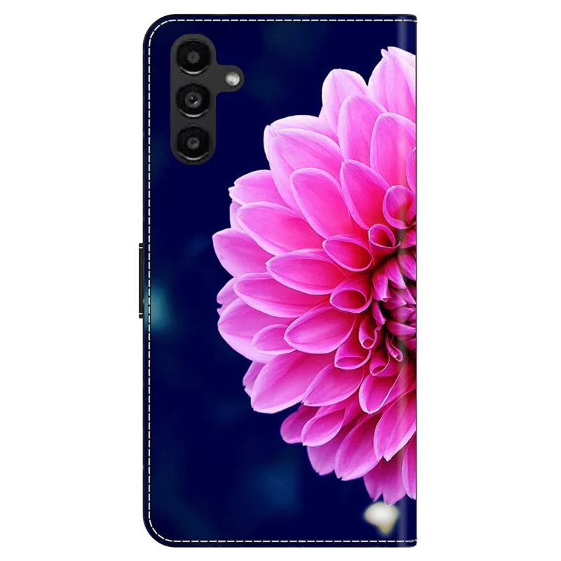 For Samsung Galaxy A14 4G / 5G Leather Wallet Case Stand 3D Pattern Printing Protective Phone Cover - Pink Flowers