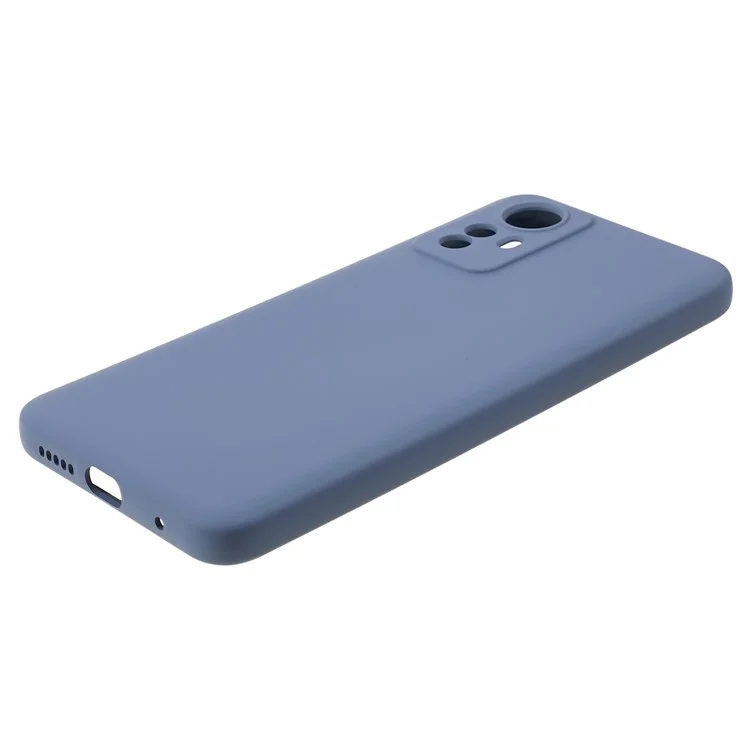 Für Xiaomi Redmi Note 12S 4G Candy Color Rubberized TPU Case Anti-Scratch Fiber Lining Phone Cover - Lavender Grey