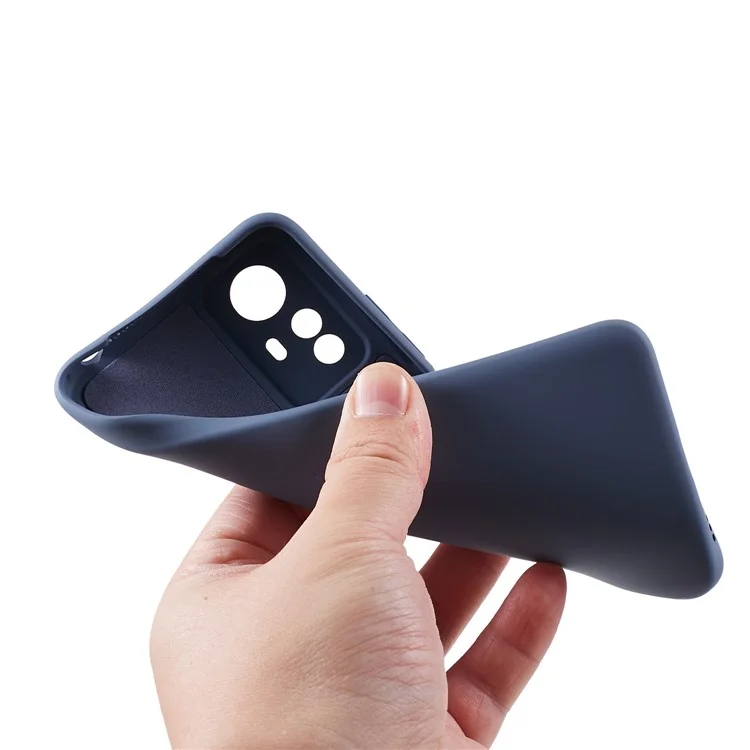 Für Xiaomi Redmi Note 12S 4G Candy Color Rubberized TPU Case Anti-Scratch Fiber Lining Phone Cover - Lavender Grey