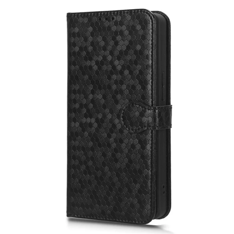 Per TECNO Camon 20 Pro 5G Custodia in pelle PU Punto Impresso Portafoglio Stand Anti-Graffio Copertura - Nero