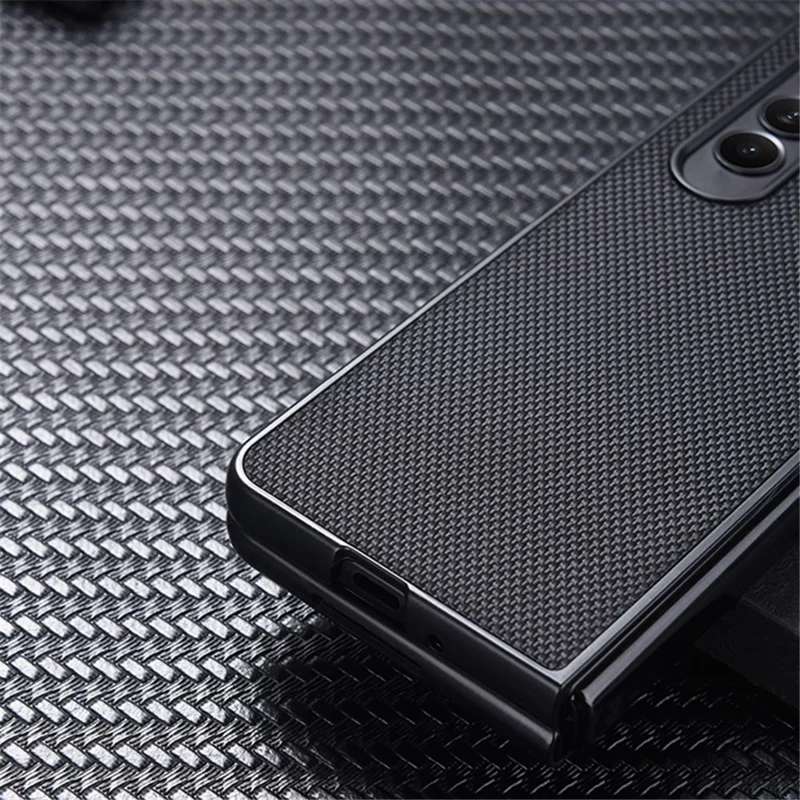 For Samsung Galaxy Z Fold5 5G Nylon Coated Hard PC Phone Case Folding Phone Protective Cover - Grey