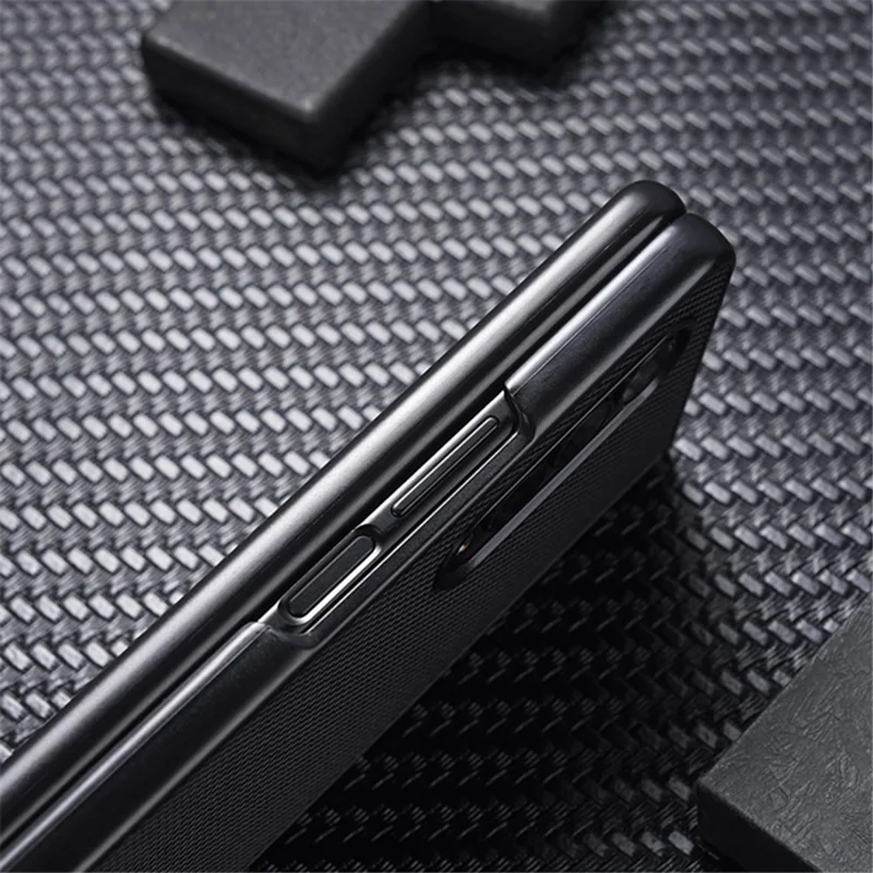 For Samsung Galaxy Z Fold5 5G Nylon Coated Hard PC Phone Case Folding Phone Protective Cover - Grey
