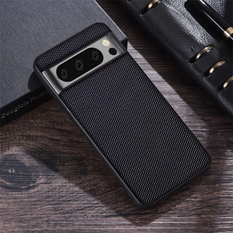 For Google Pixel 8 Pro Nylon Coated TPU Phone Case Anti-scratch Phone Cover - Black