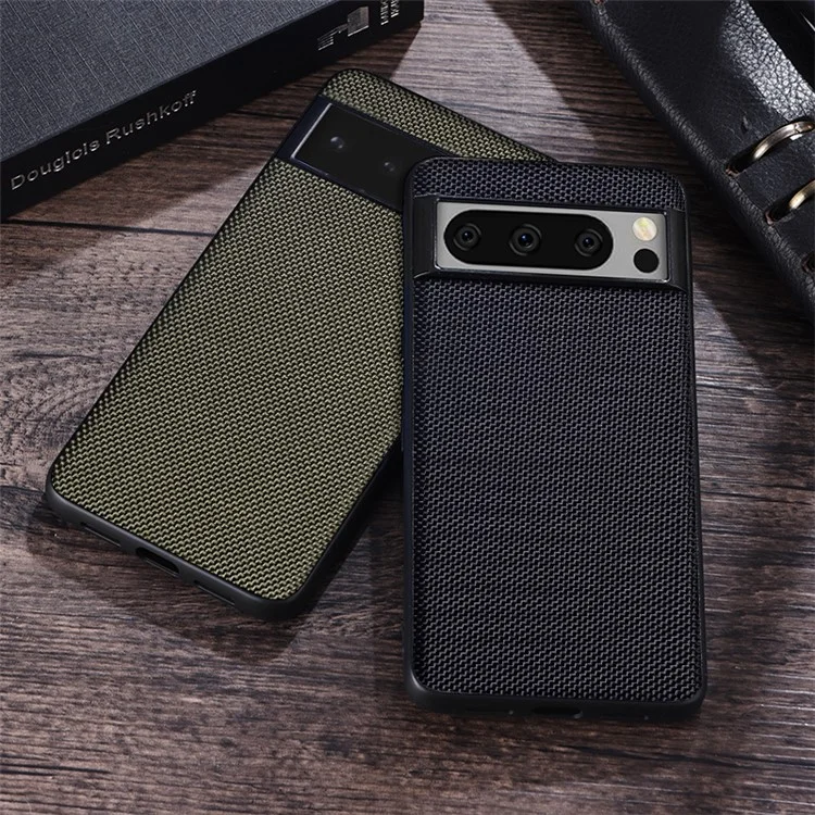 For Google Pixel 8 Pro Nylon Coated TPU Phone Case Anti-scratch Phone Cover - Black