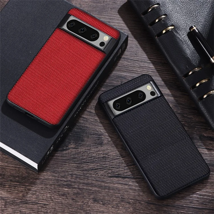 For Google Pixel 8 Pro Nylon Coated TPU Phone Case Anti-scratch Phone Cover - Black