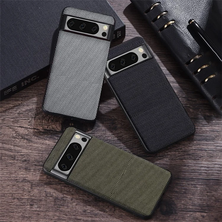 For Google Pixel 8 Pro Nylon Coated TPU Phone Case Anti-scratch Phone Cover - Black