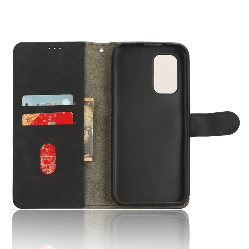 Voor Nokia XR21 Anti-val PU Leren Portemonnee Hoesje met Huidgevoel Telefoonhoes met Stand - Zwart