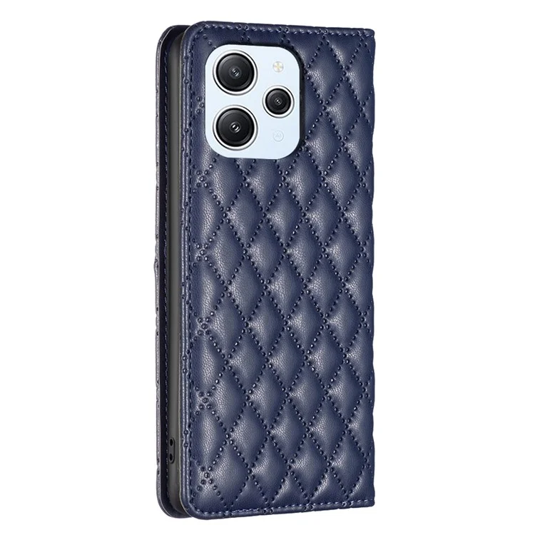 BINFEN COLOR BF Estilo-16 Para Xiaomi Redmi 12 4G Funda para Teléfono con Soporte para Tarjetas Anticorte Cubierta de Cuero PU - Azul