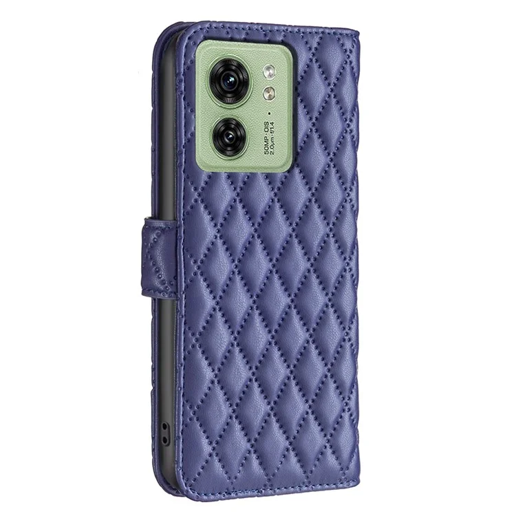 BINFEN COLOR BF Style-14 pour Motorola Edge 40 5G Étui en cuir pour téléphone portefeuille Support Smartphone Cover - Bleu