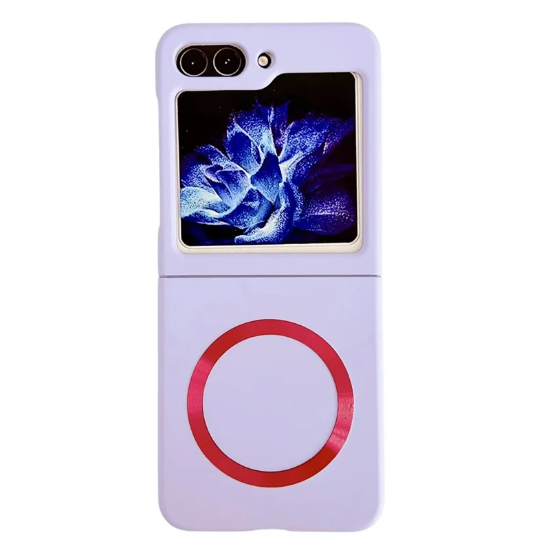 For Samsung Galaxy Z Flip5 5G Magnetic Case Skin-touch Hard PC Phone Cover - Purple
