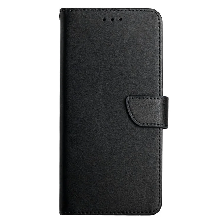 HT02 Para OnePlus Nord CE3 5G / CE 3 Lite 5G / Nord N30 5G Funda de Teléfono Soporte Textura Napa Cuero Genuino de Vaca Funda de Teléfono - Negro