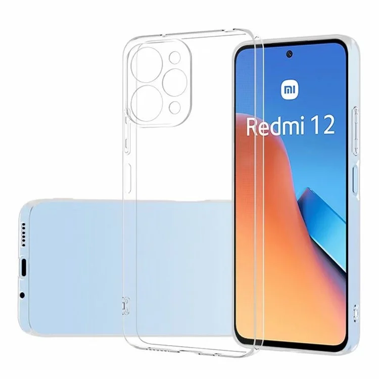 Für Xiaomi Redmi 12 4G Anti-Kratzer TPU-Schale, präziser Linsenschnitt, Telefon-Case, HD-Klar-Abdeckung