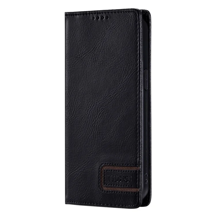 TTUDRCH Style 007 Custodia Bloccante RFID per Samsung Galaxy A24 4G (162,1 x 77,6 x 8,3 mm) Portafoglio Stand Custodia in Pelle - Nero